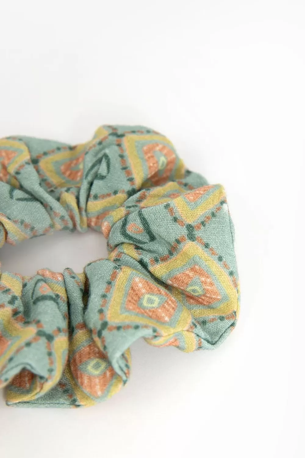 Kids Sissy-Boy Accessoires>Lichtblauwe Scrunchie Met Sjaaltje En Print