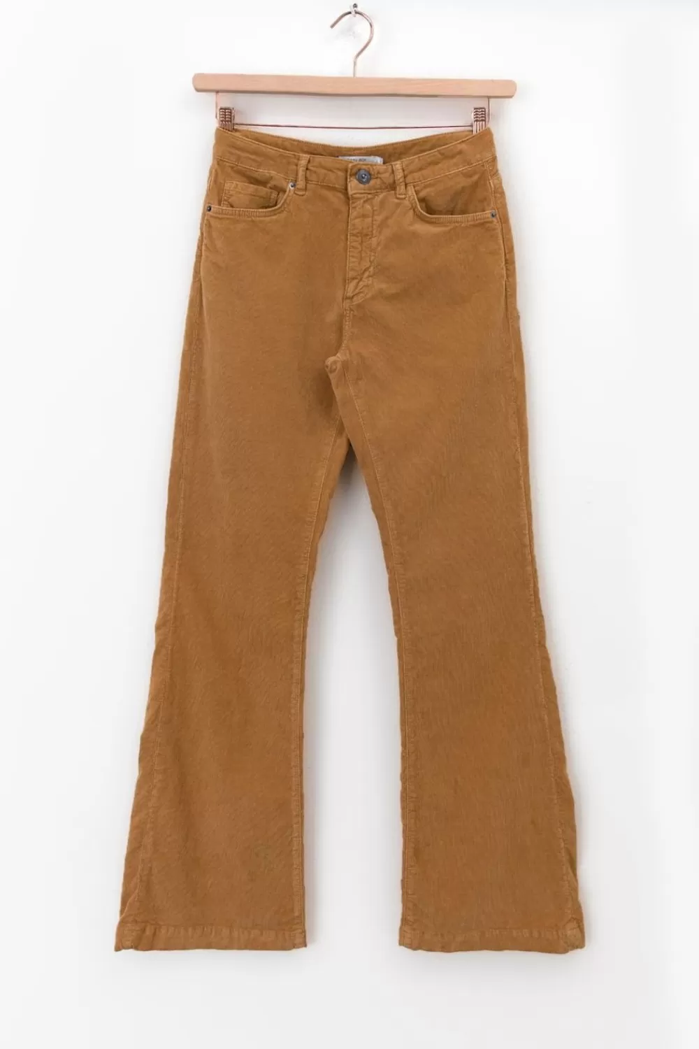 Dames Sissy-Boy Broeken>Lichtbruine Corduroy Flared Broek