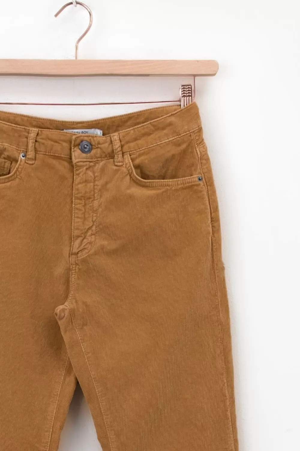 Dames Sissy-Boy Broeken>Lichtbruine Corduroy Flared Broek