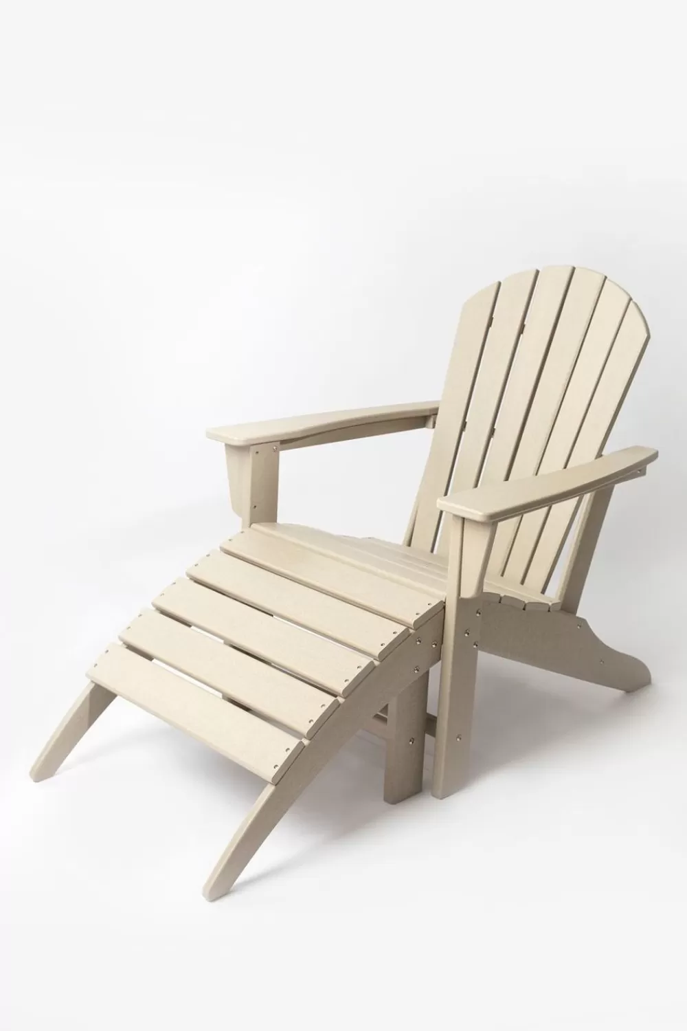 Sissy-Boy Tuinmeubels>Lichtbruine Fanback Chair Voetenbankje