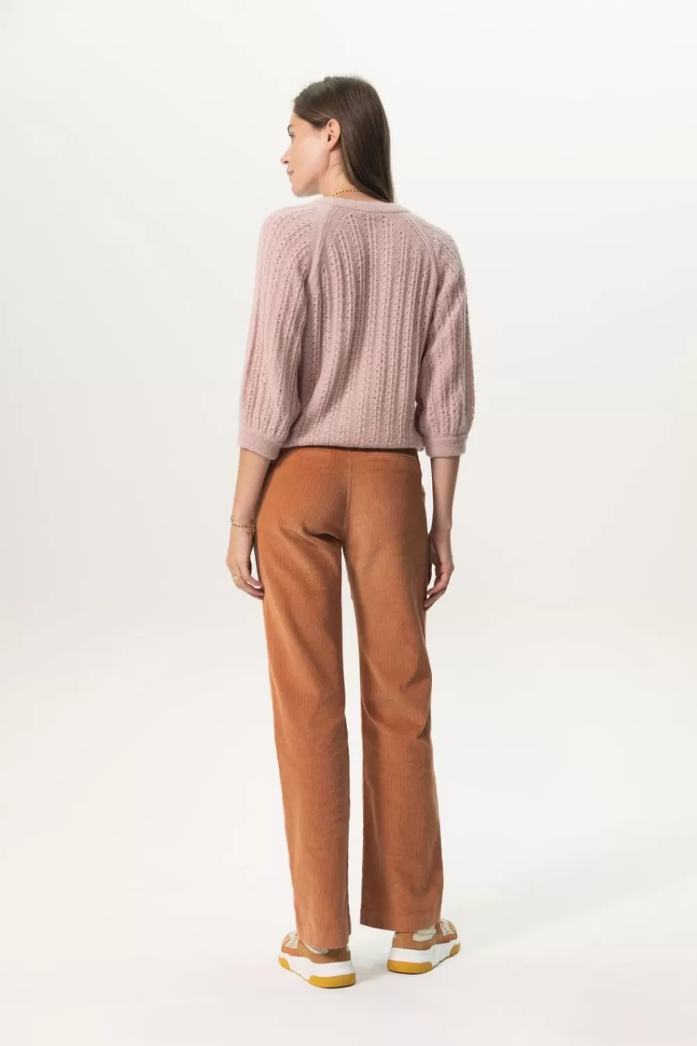 Dames Sissy-Boy Broeken>Lichtbruine Wide Leg Corduroy Broek