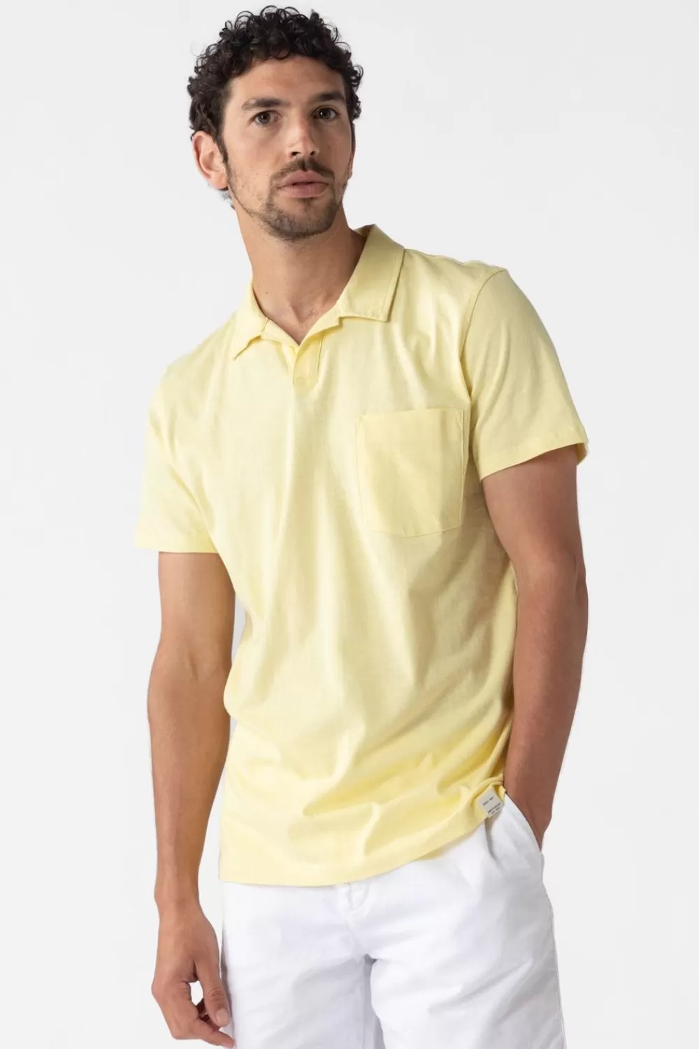 Heren Sissy-Boy T-Shirts>Lichtgele Katoenen Polo