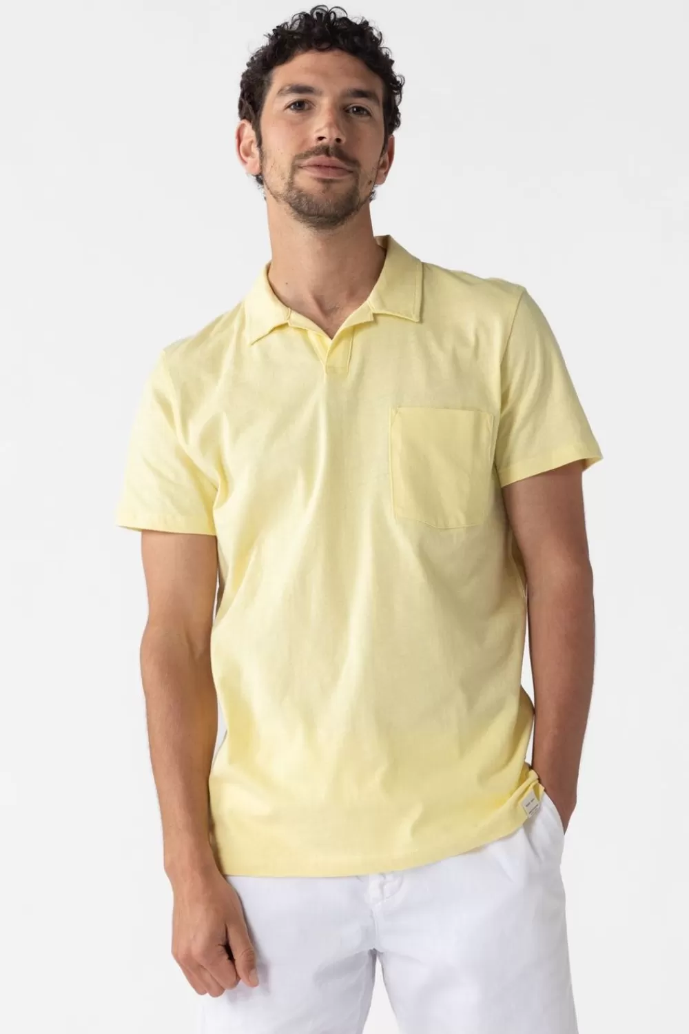 Heren Sissy-Boy T-Shirts>Lichtgele Katoenen Polo