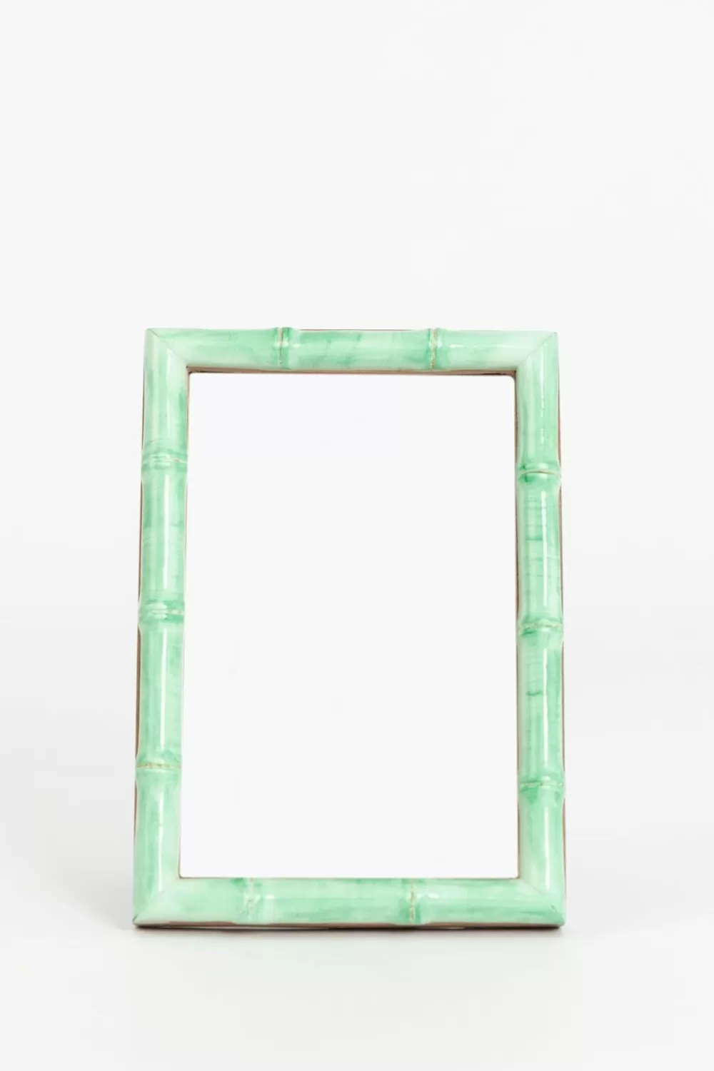 Sissy-Boy Fotolijsten>Lichtgroen Resin Fotolijstje Met Bamboe Rand