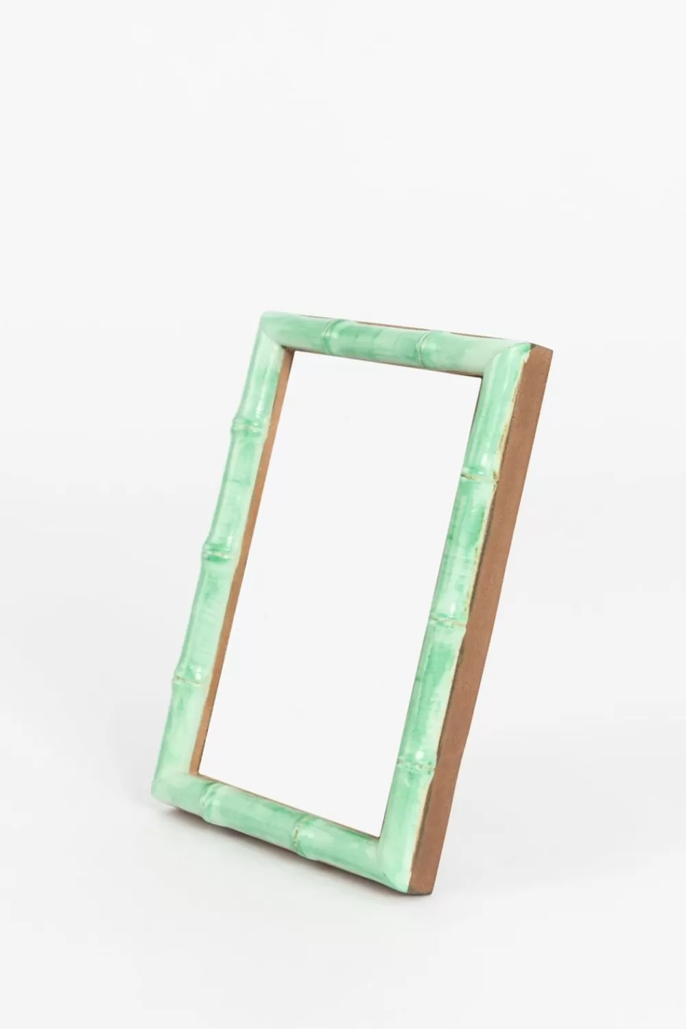 Sissy-Boy Fotolijsten>Lichtgroen Resin Fotolijstje Met Bamboe Rand