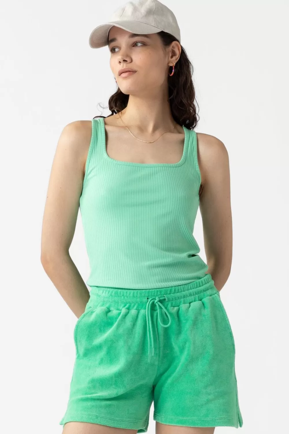 Dames Sissy-Boy T-Shirts En Tops>Lichtgroen Rib Singlet