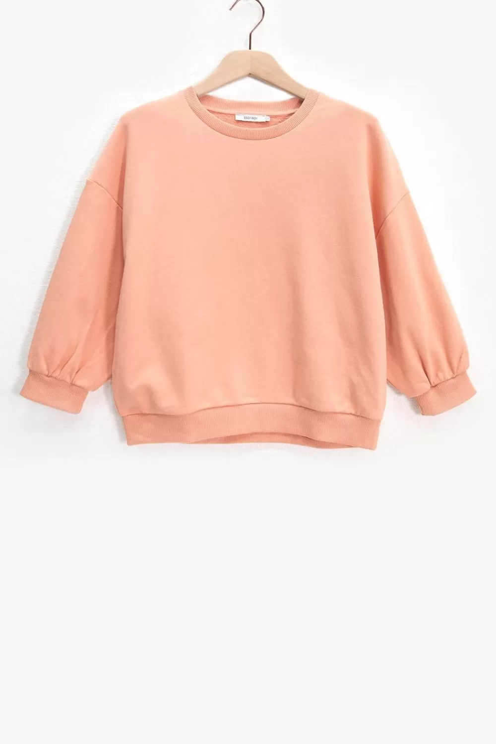 Kids Sissy-Boy Truien En Vesten>Lichtoranje Sweater Met Ballonmouwen