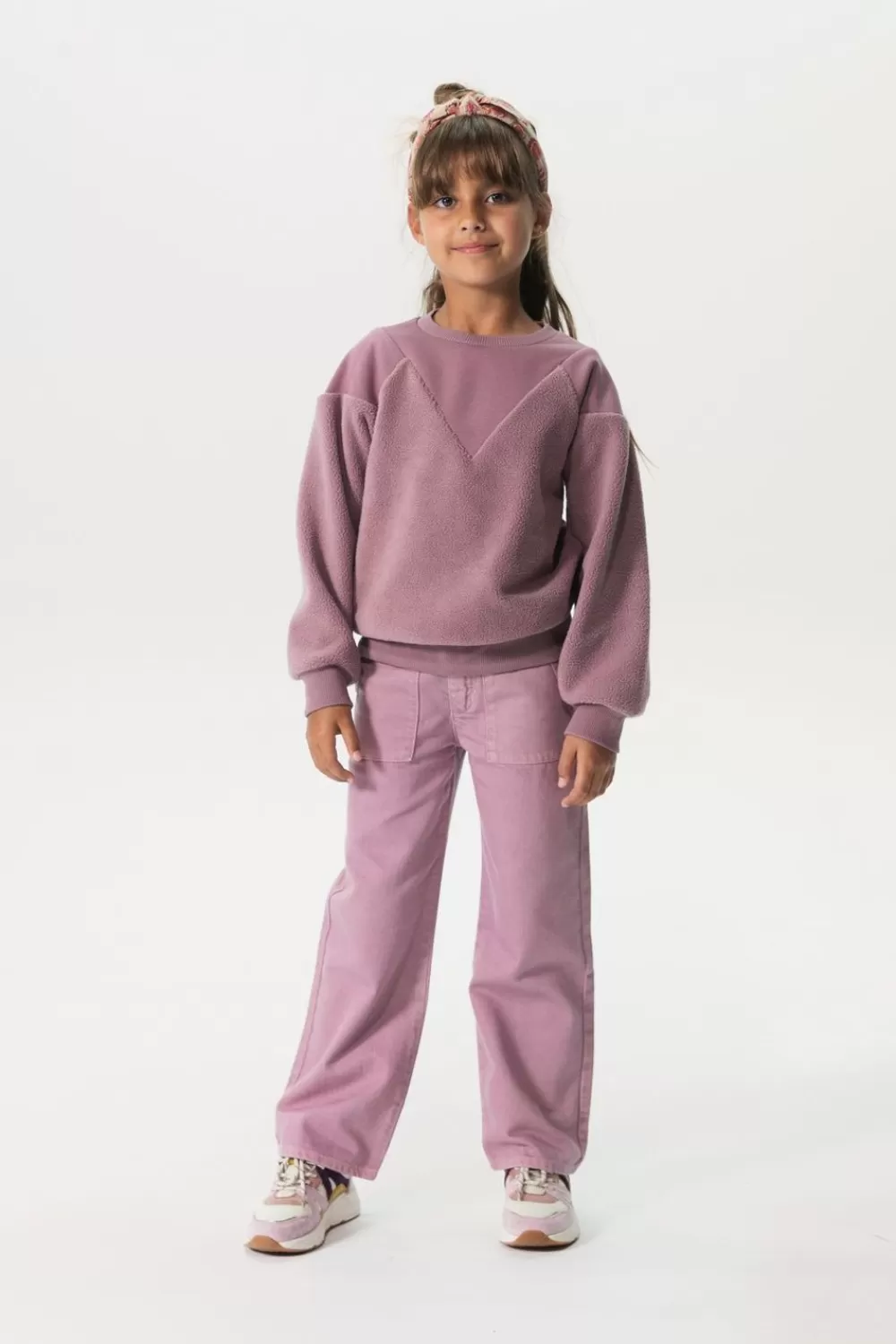 Kids Sissy-Boy Broeken>Lichtpaarse Straight Leg Cargo Broek