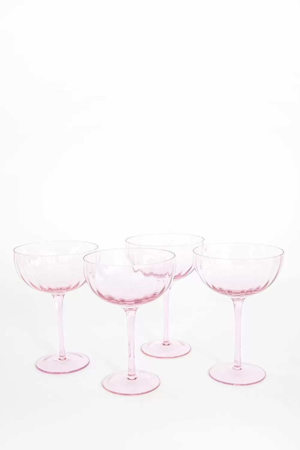Sissy-Boy Glaswerk>Lichtroze Cocktailglazen Scallop