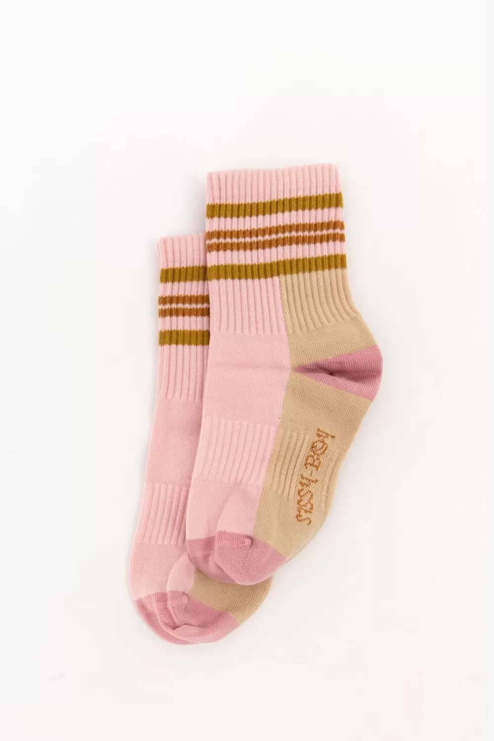 Kids Sissy-Boy Accessoires>Lichtroze Colourblock Sokken