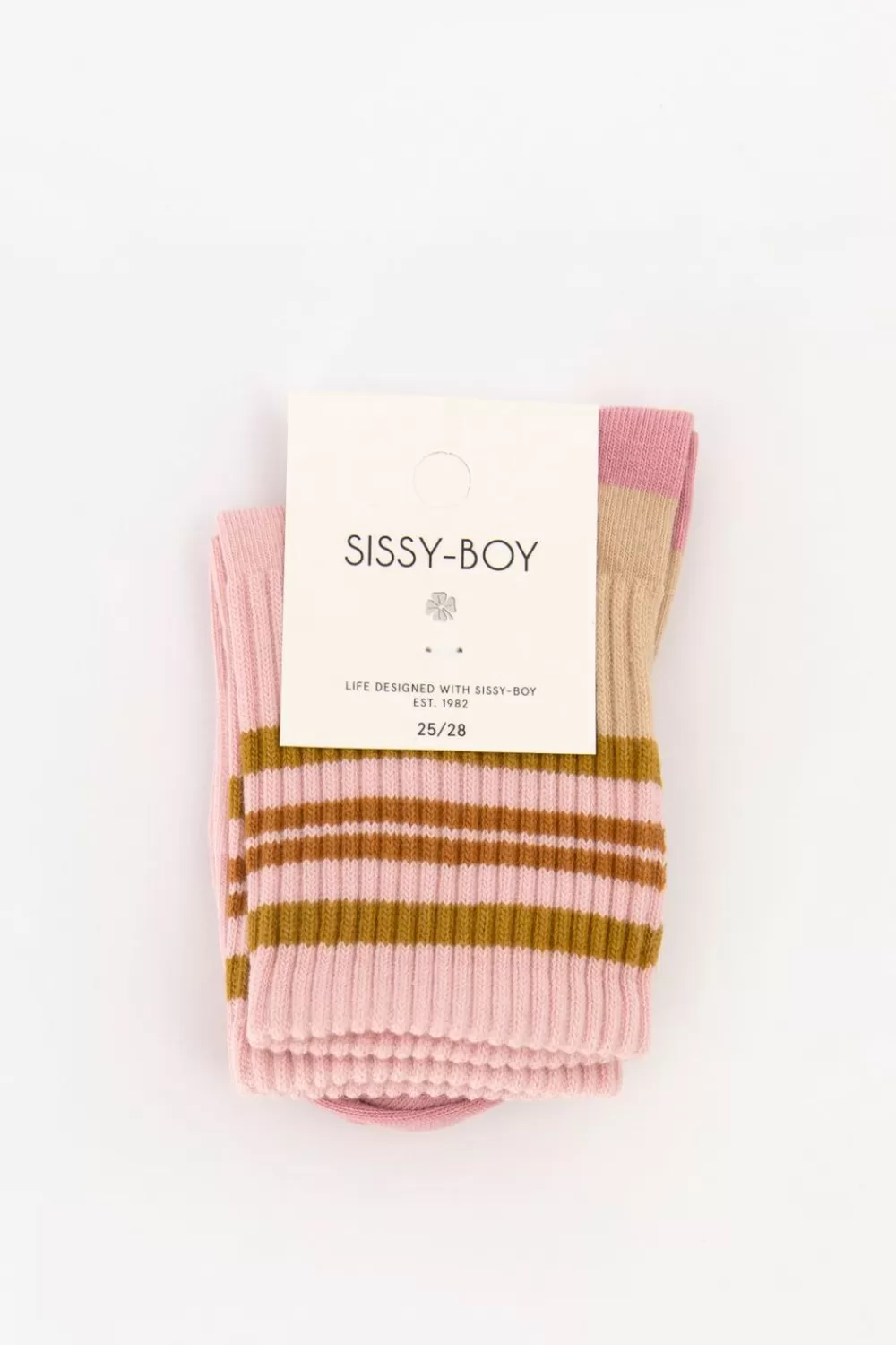 Kids Sissy-Boy Accessoires>Lichtroze Colourblock Sokken