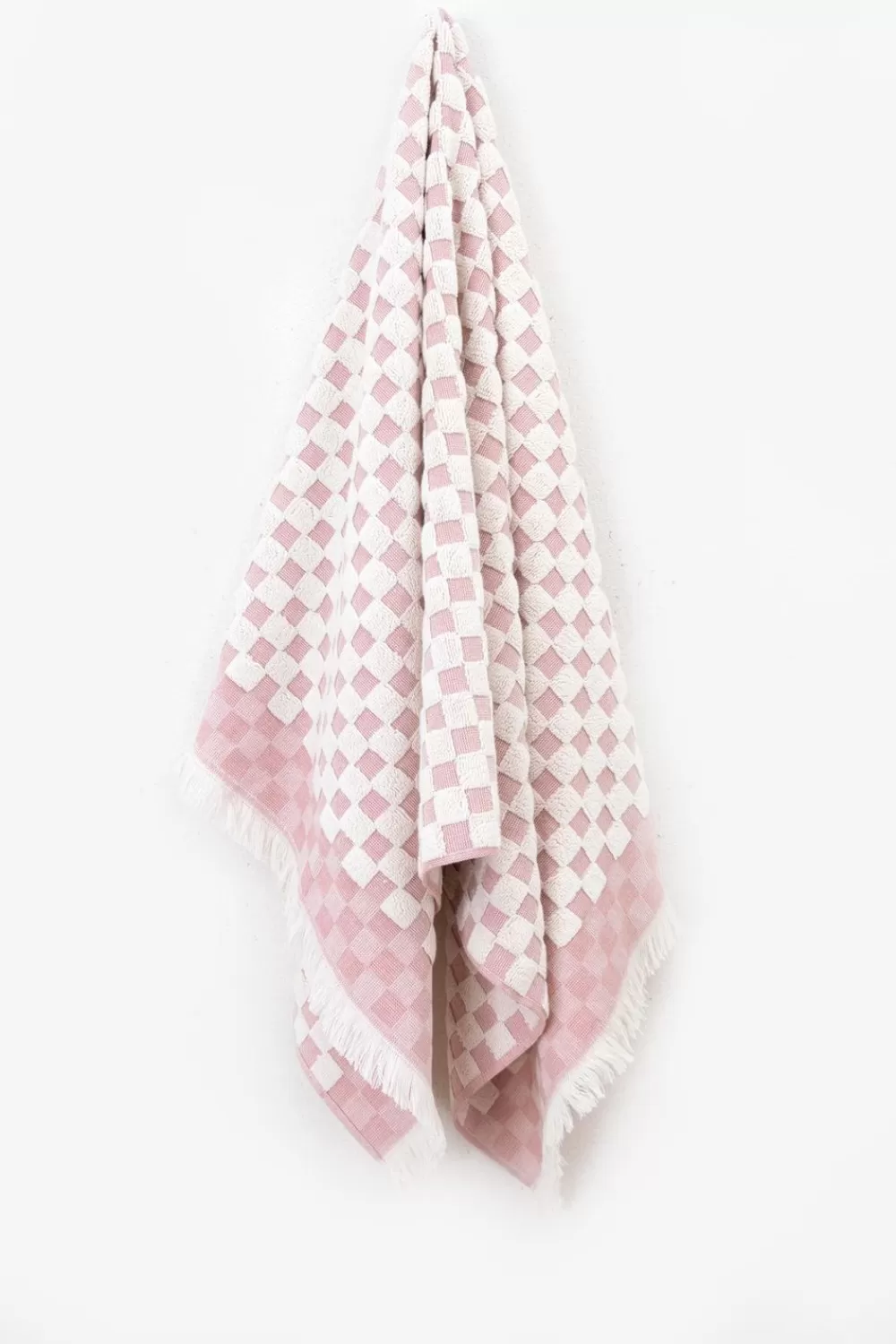 Sissy-Boy Handdoeken>Lichtroze Geblokte Handdoek