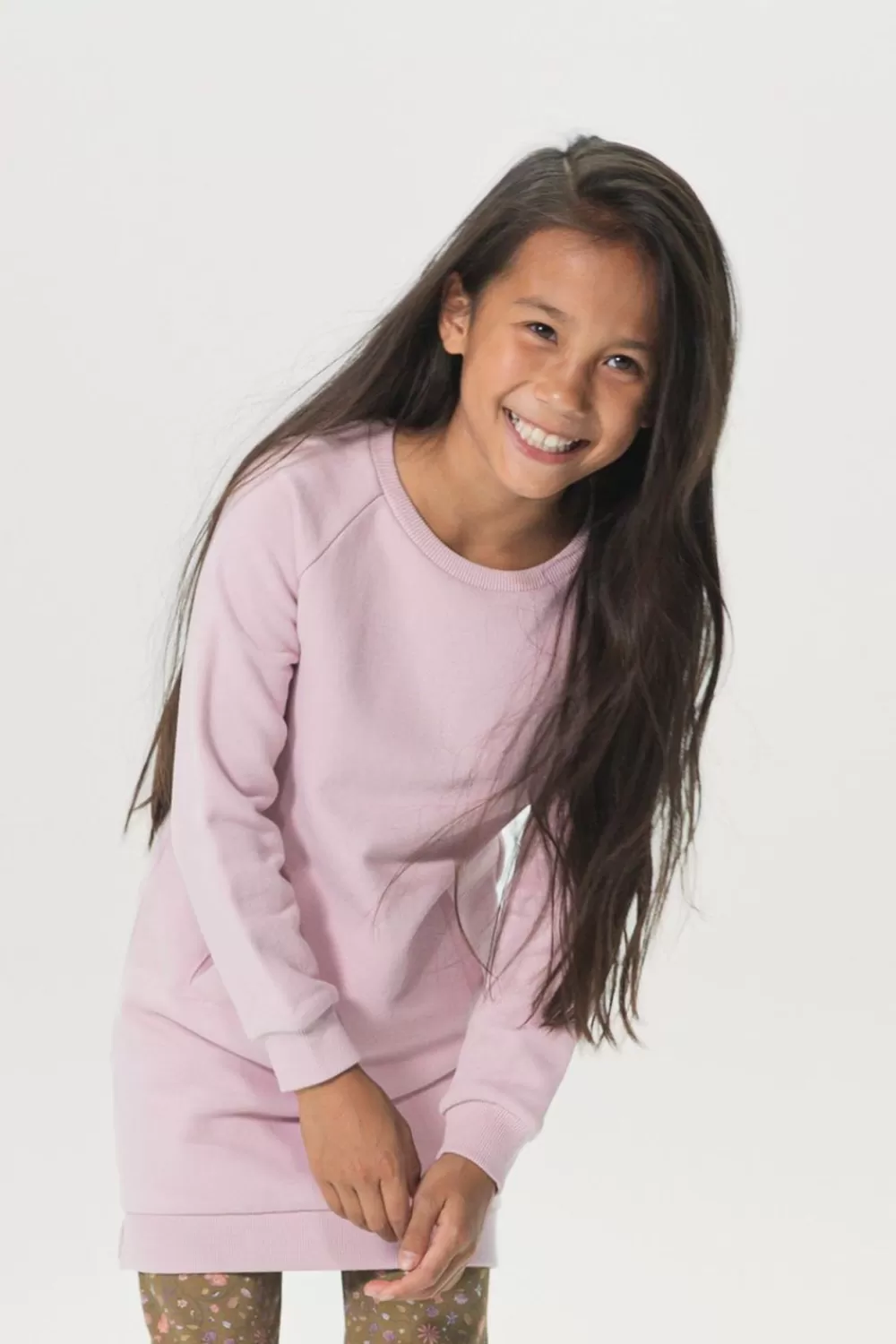Kids Sissy-Boy Jurken>Lichtroze Sweater Jurk