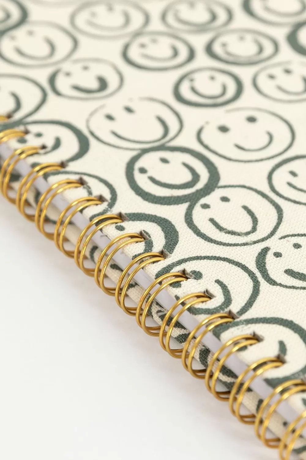 Sissy-Boy Stationery>Linnen Notitieboek Met Groene Smileyprint