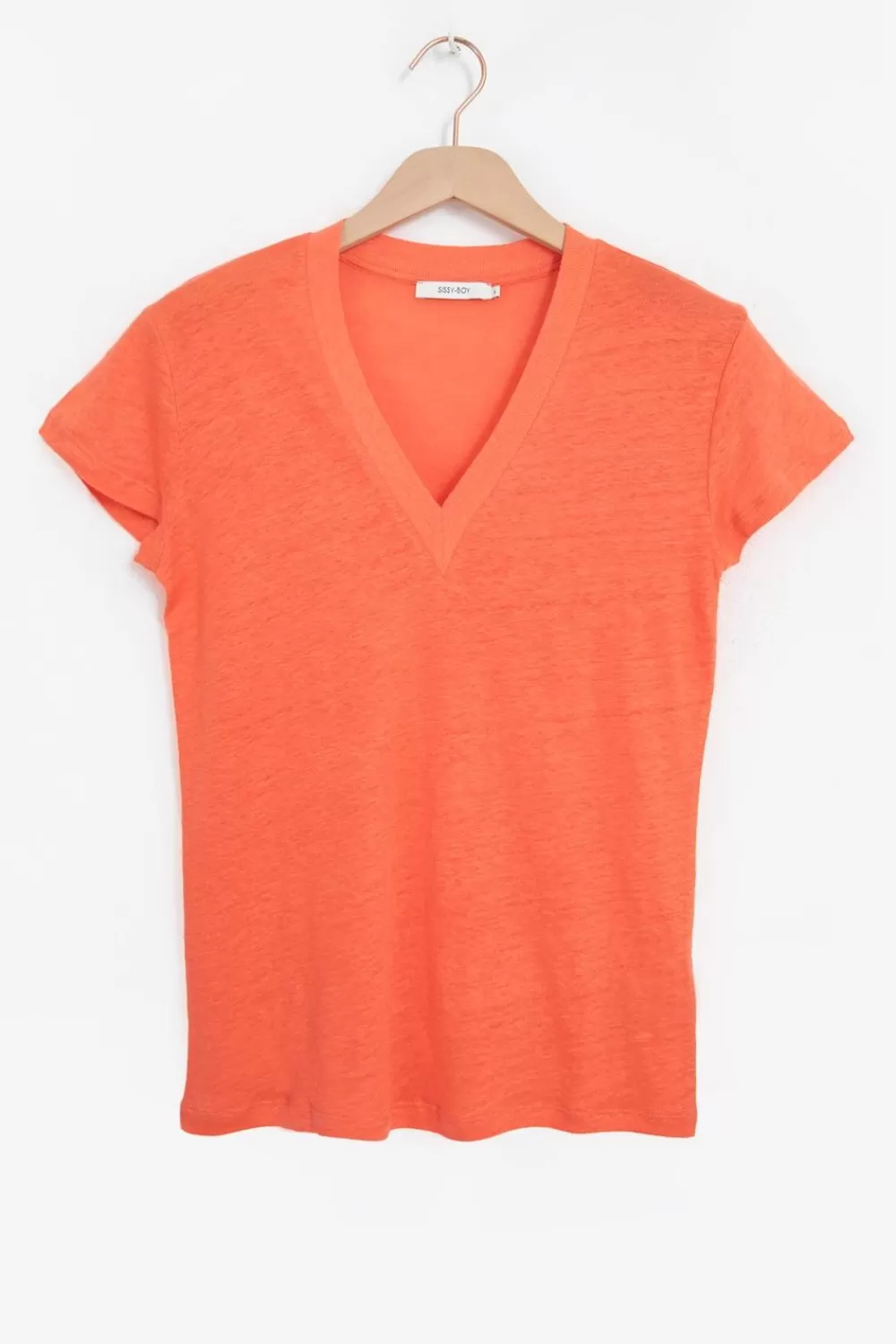 Dames Sissy-Boy T-Shirts En Tops>Linnen V-Hals T-Shirt