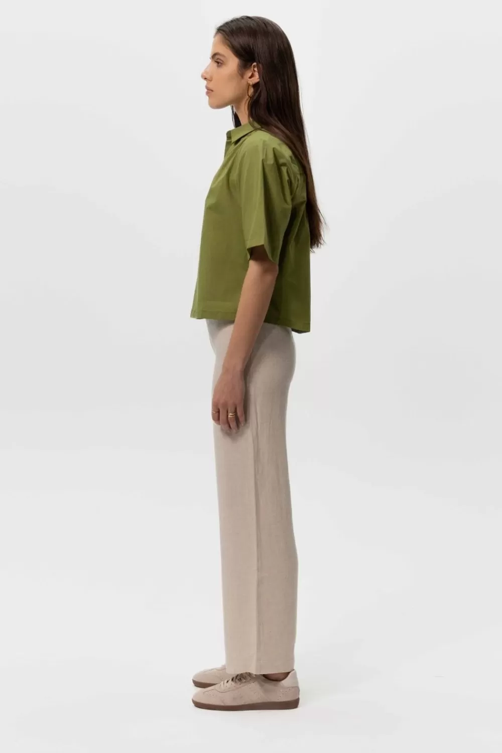 Dames Sissy-Boy Broeken>Linnen Wide Leg Broek