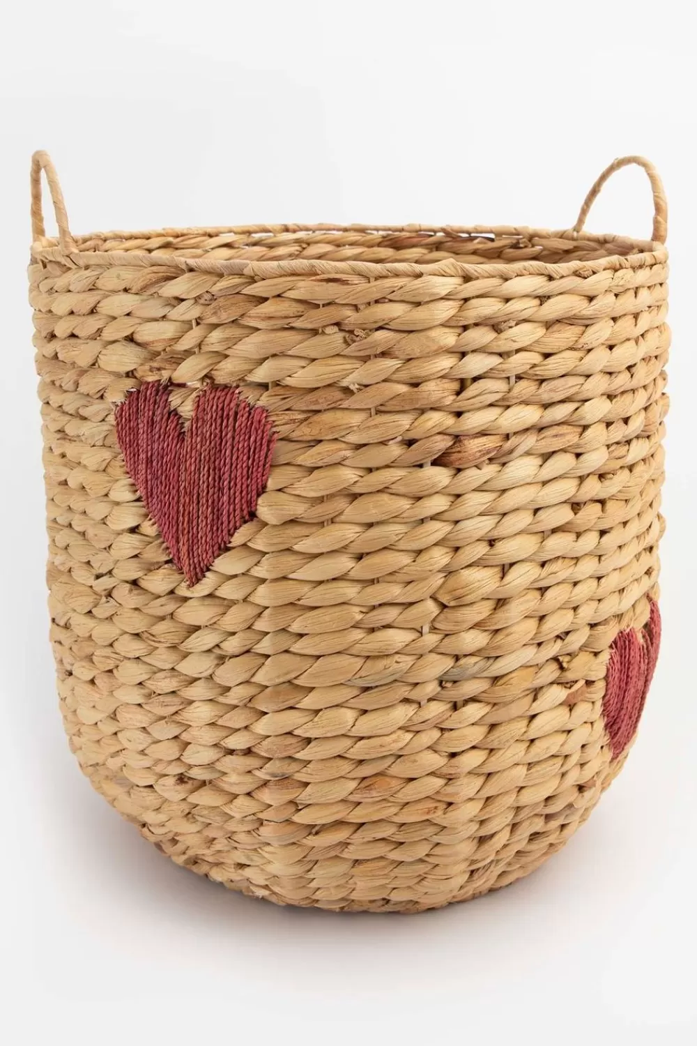 Sissy-Boy Woonaccessoires>Mand Van Hyacinth Met Rode Ingeweven Hartjes Large
