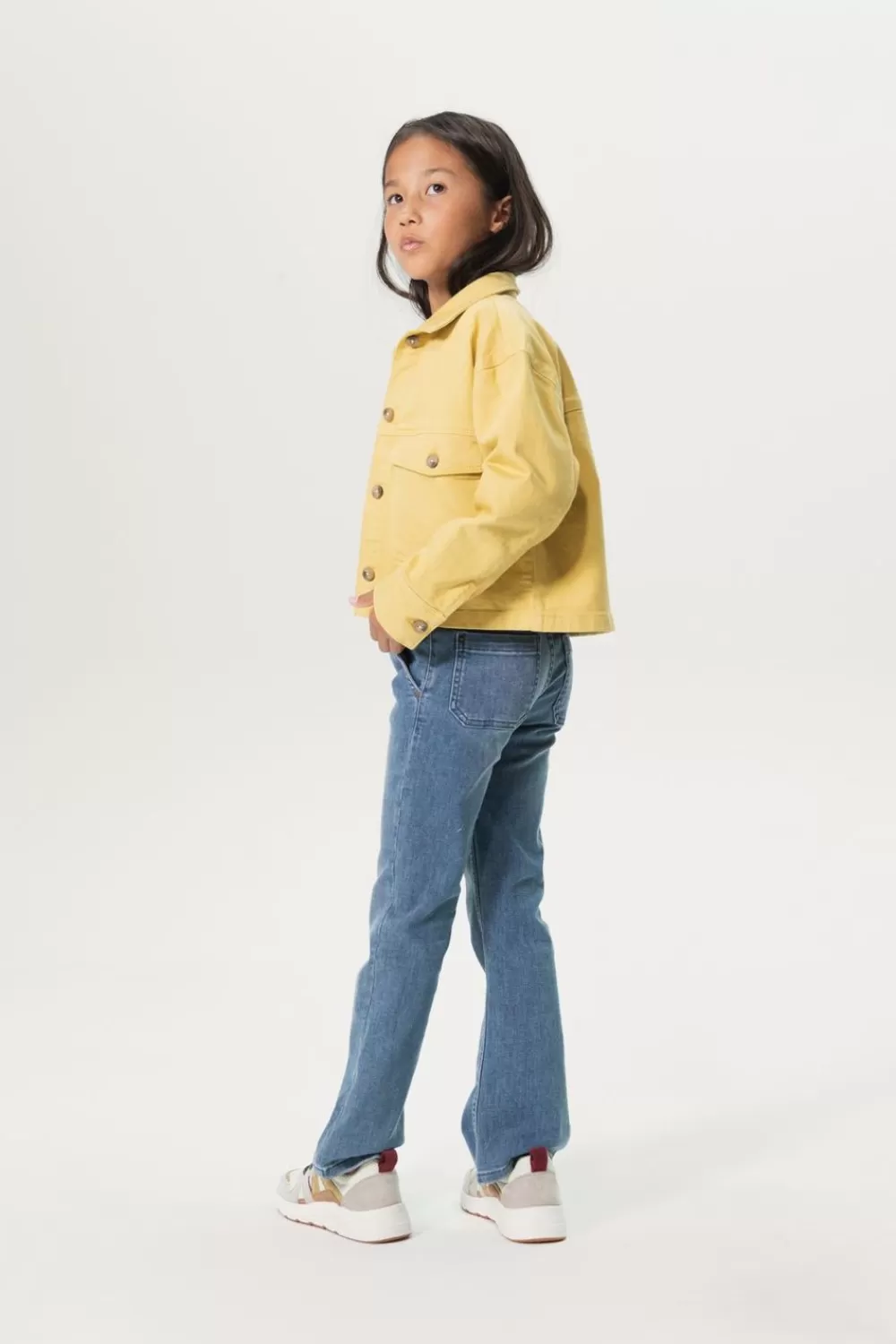 Kids Sissy-Boy Blazers, Jasjes & Gilets>Mosterd Cropped Denim Jasje
