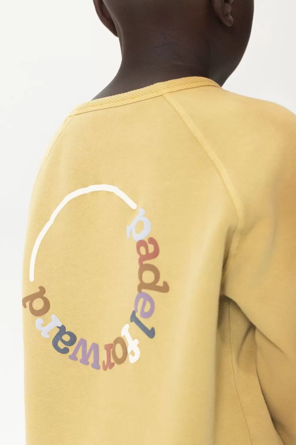 Kids Sissy-Boy Truien En Vesten>Mosterdgele Raglan Sweater Met Print