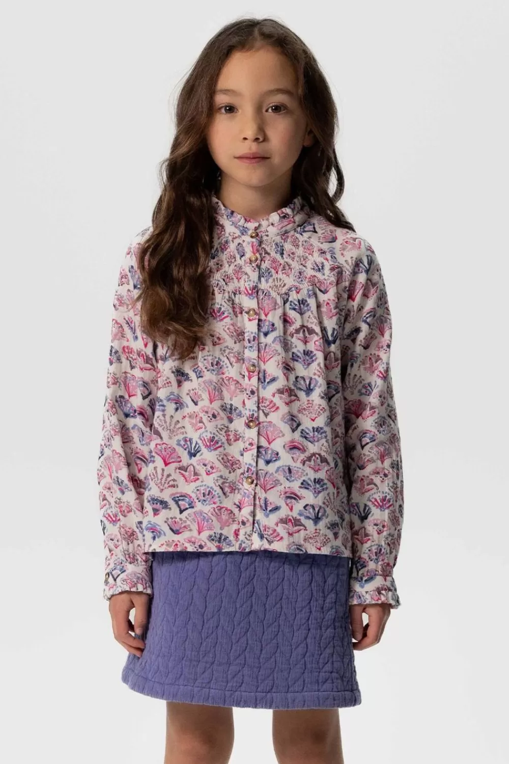 Kids Sissy-Boy Blouses>Multicolour Blouse Met Print En Smock Detail