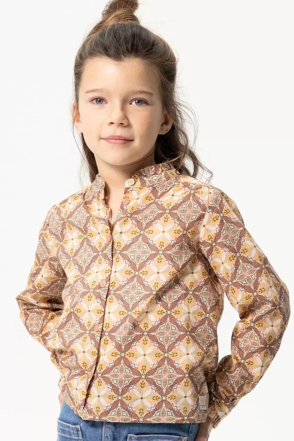 Kids Sissy-Boy Blouses>Multicolour Blouse Met Ruffles En Print