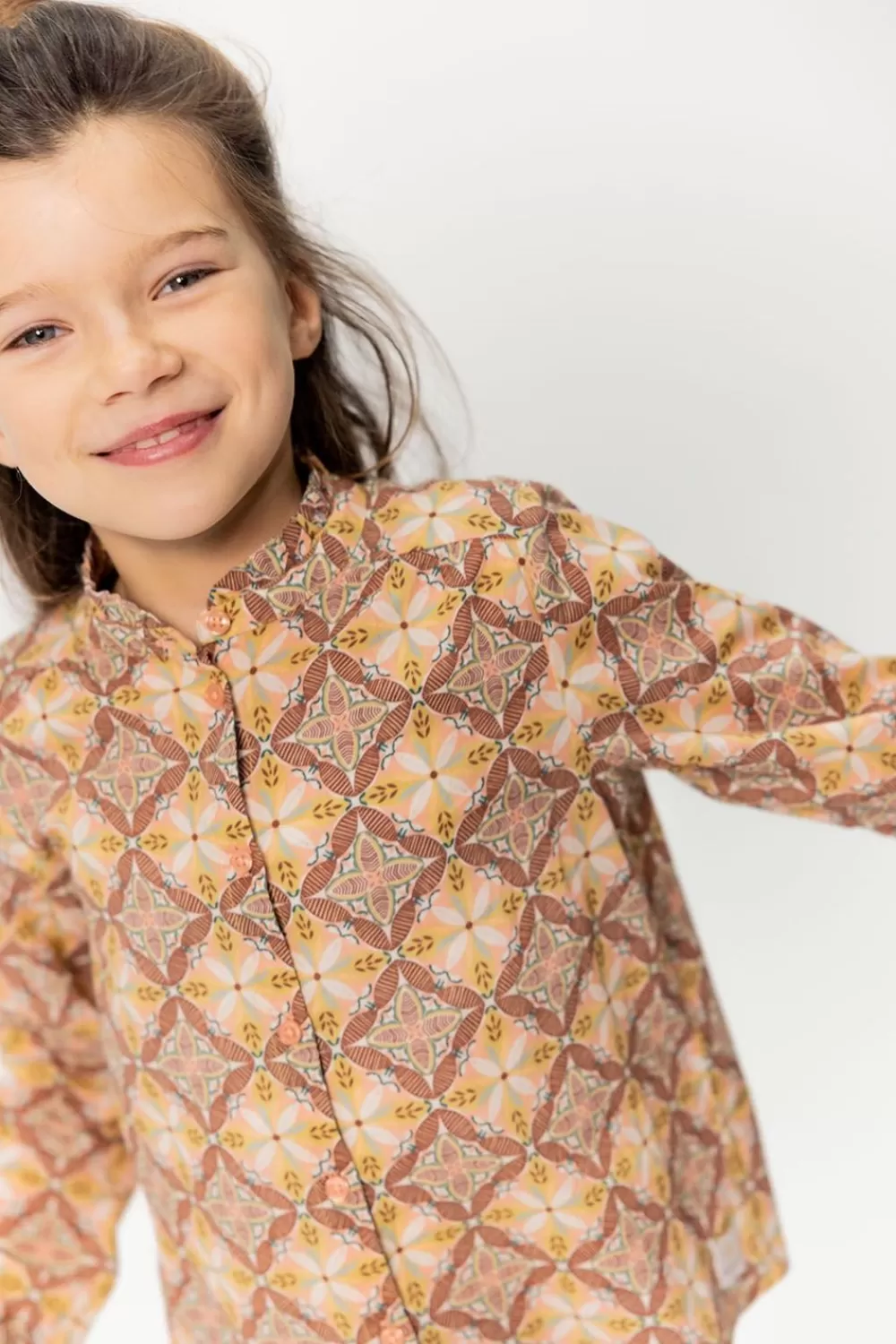 Kids Sissy-Boy Blouses>Multicolour Blouse Met Ruffles En Print