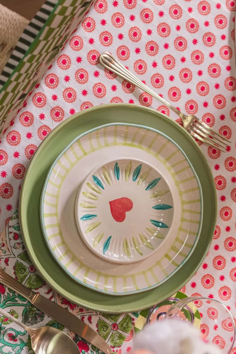 Sissy-Boy Glaswerk>Multicolour Dessertbord Hart