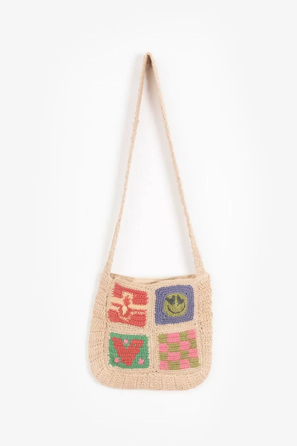 Kids Sissy-Boy Accessoires>Multicolour Gehaakte Crossbody Tas Met Artwork