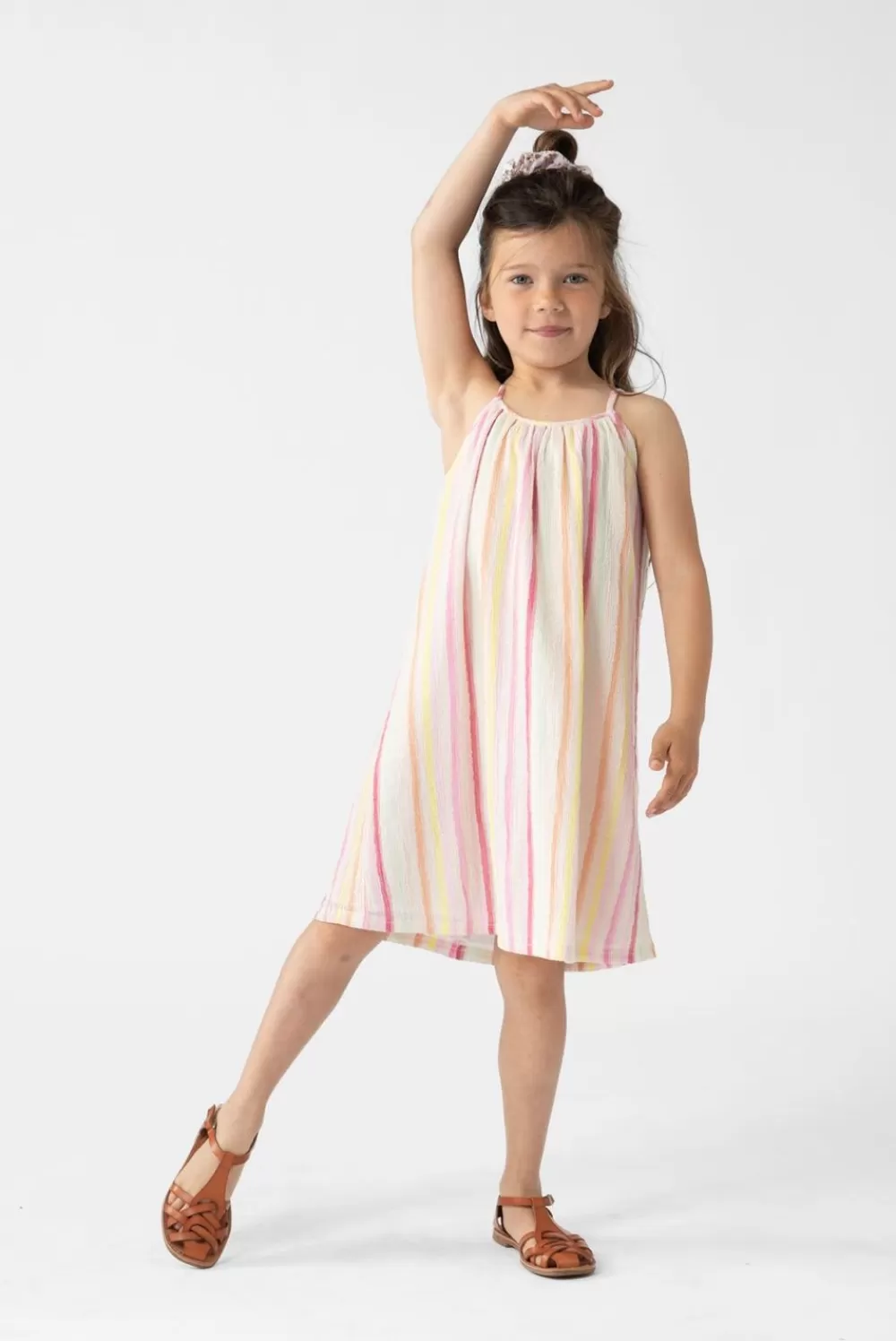Kids Sissy-Boy Jurken>Multicolour Gestreept Jurkje