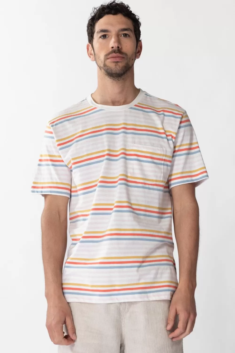 Heren Sissy-Boy T-Shirts>Multicolour Gestreept T-Shirt