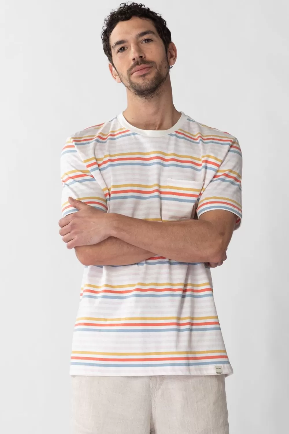 Heren Sissy-Boy T-Shirts>Multicolour Gestreept T-Shirt