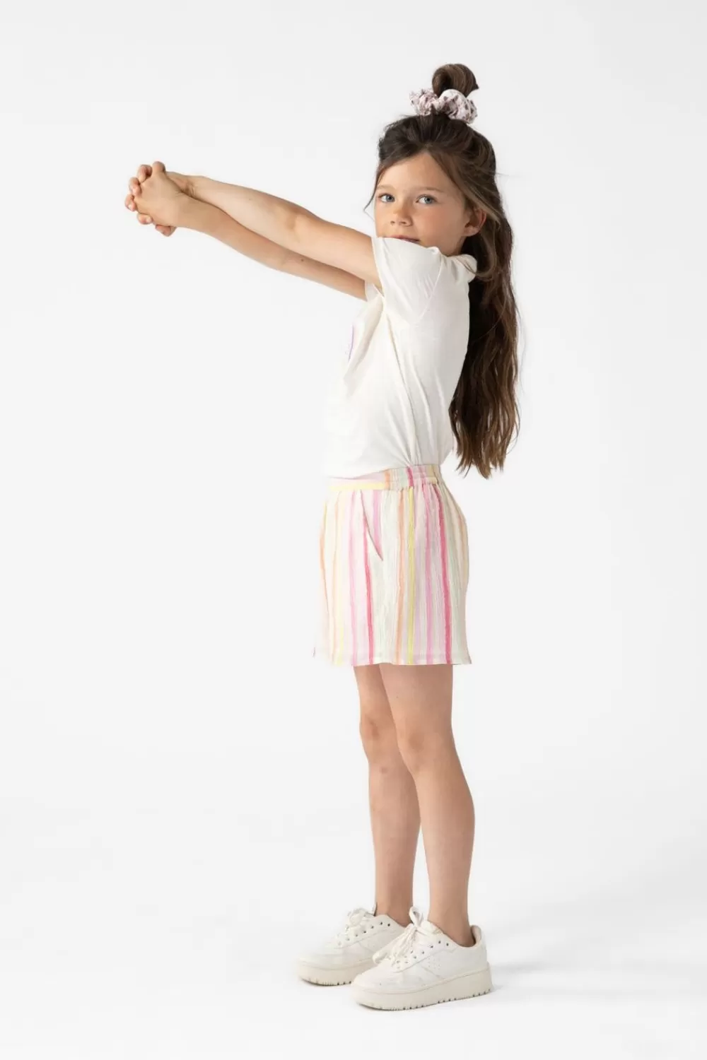 Kids Sissy-Boy Broeken>Multicolour Gestreepte Mousseline Shorts
