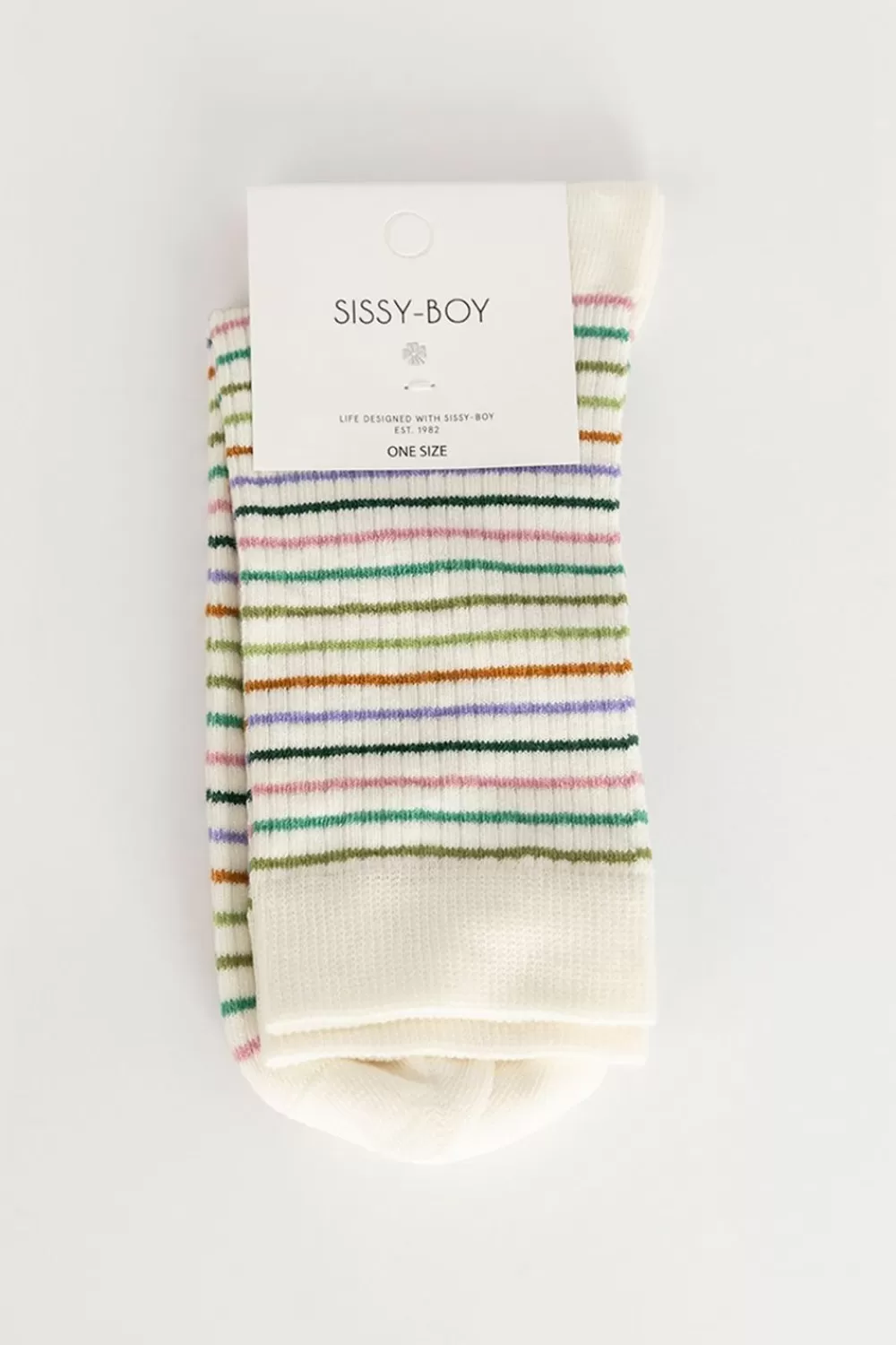 Heren Sissy-Boy Sokken>Multicolour Gestreepte Rib Sokken