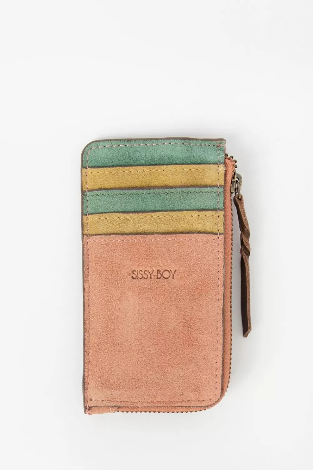 Dames Sissy-Boy Tassen>Multicolour Suede Colourblock Portemonnee