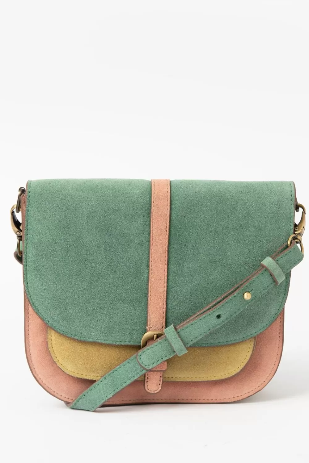 Dames Sissy-Boy Tassen>Multicolour Suede Colourblock Tas