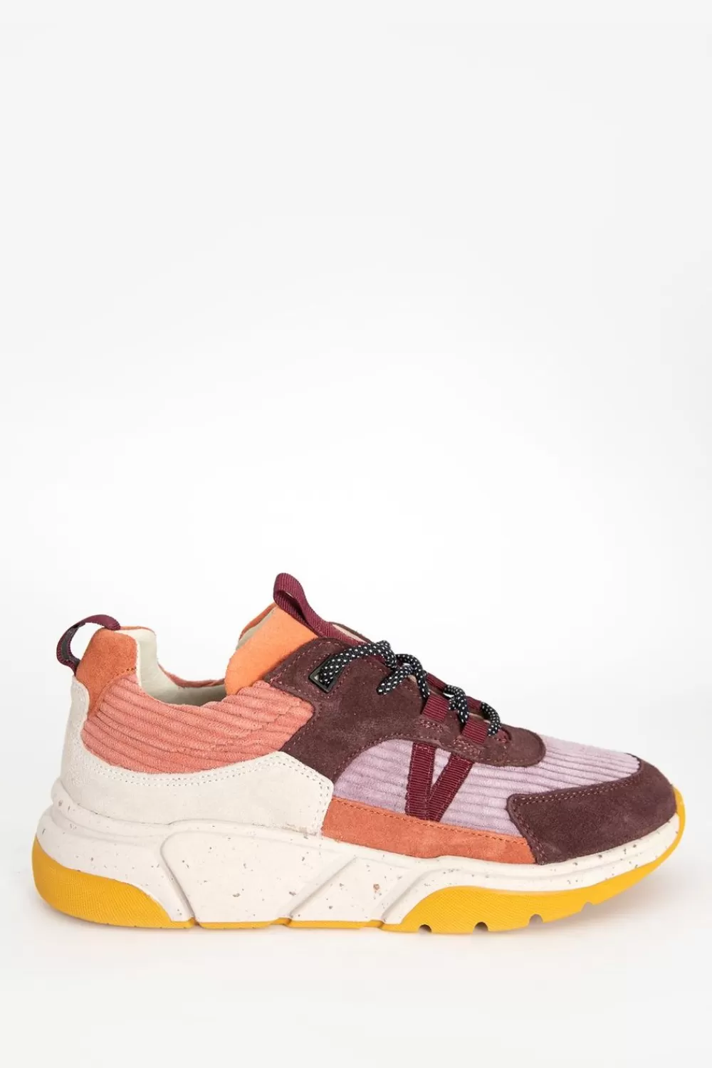 Dames Sissy-Boy Schoenen>Multicolour Suede Sneakers Met Gele Details