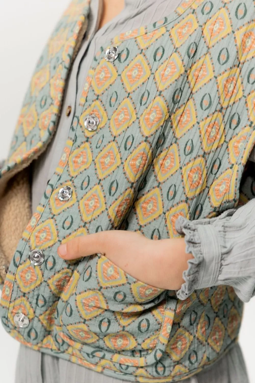 Kids Sissy-Boy Blazers, Jasjes & Gilets>Multicolour Teddy Gilet Reversible