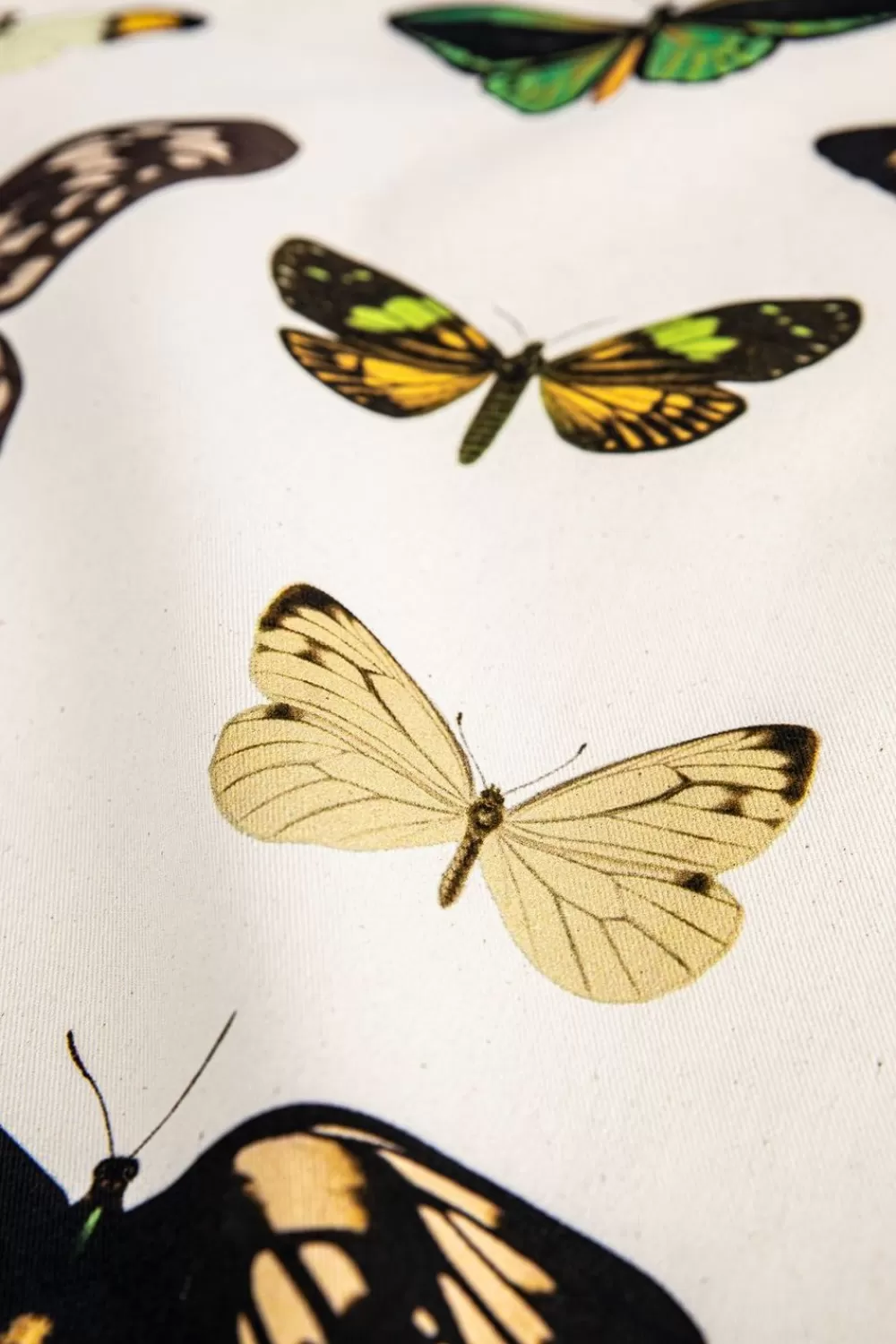 Sissy-Boy Keukentextiel>Naturel Theedoek Met Vlinderprint