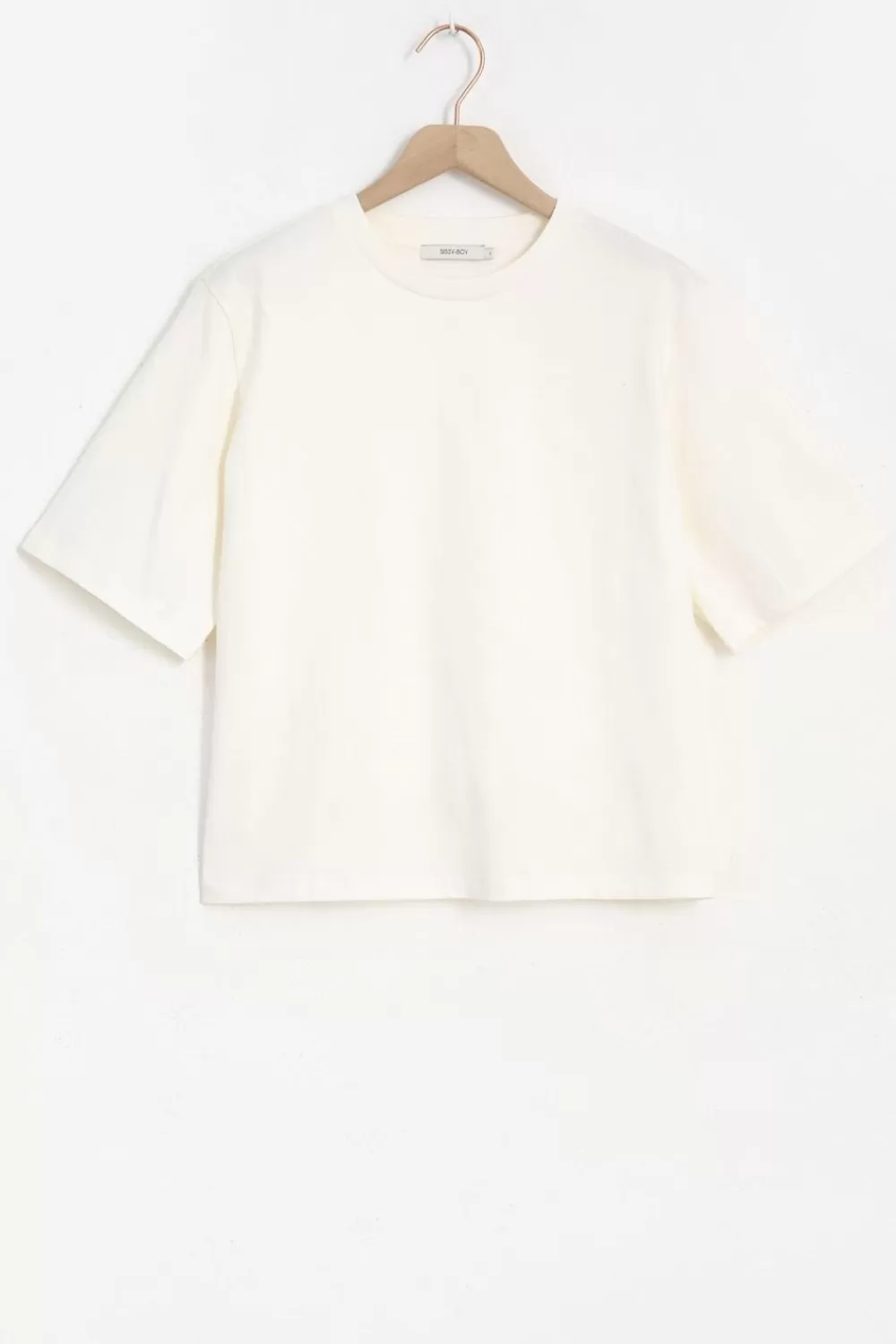 Dames Sissy-Boy T-Shirts En Tops>Off White Boxy T-Shirt