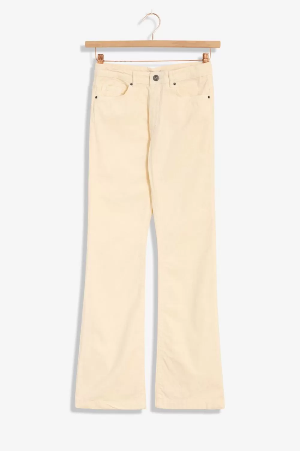 Dames Sissy-Boy Broeken>Off White Corduroy Flared Broek