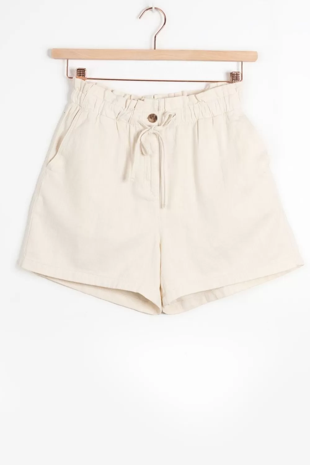 Dames Sissy-Boy Broeken>Off-White High Waist Katoenen Shorts