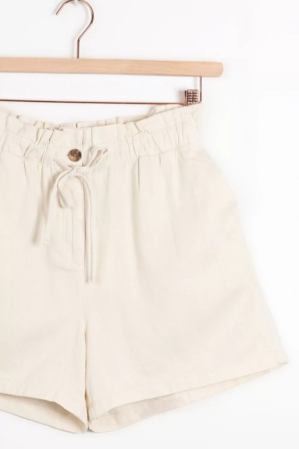 Dames Sissy-Boy Broeken>Off-White High Waist Katoenen Shorts