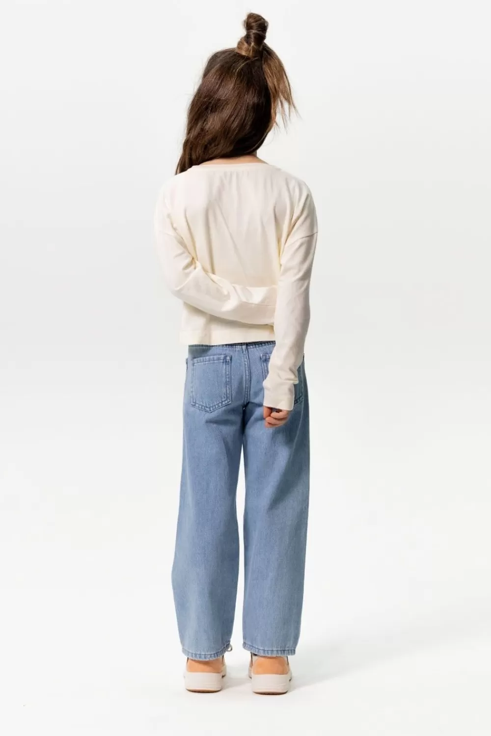 Kids Sissy-Boy T-Shirts En Tops>Off-White Longsleeve T-Shirt Met Print