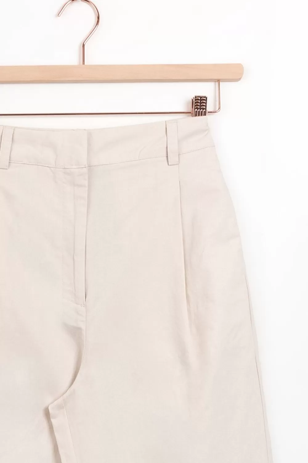 Dames Sissy-Boy Broeken>Off-White Wide Leg Linnen Pantalon