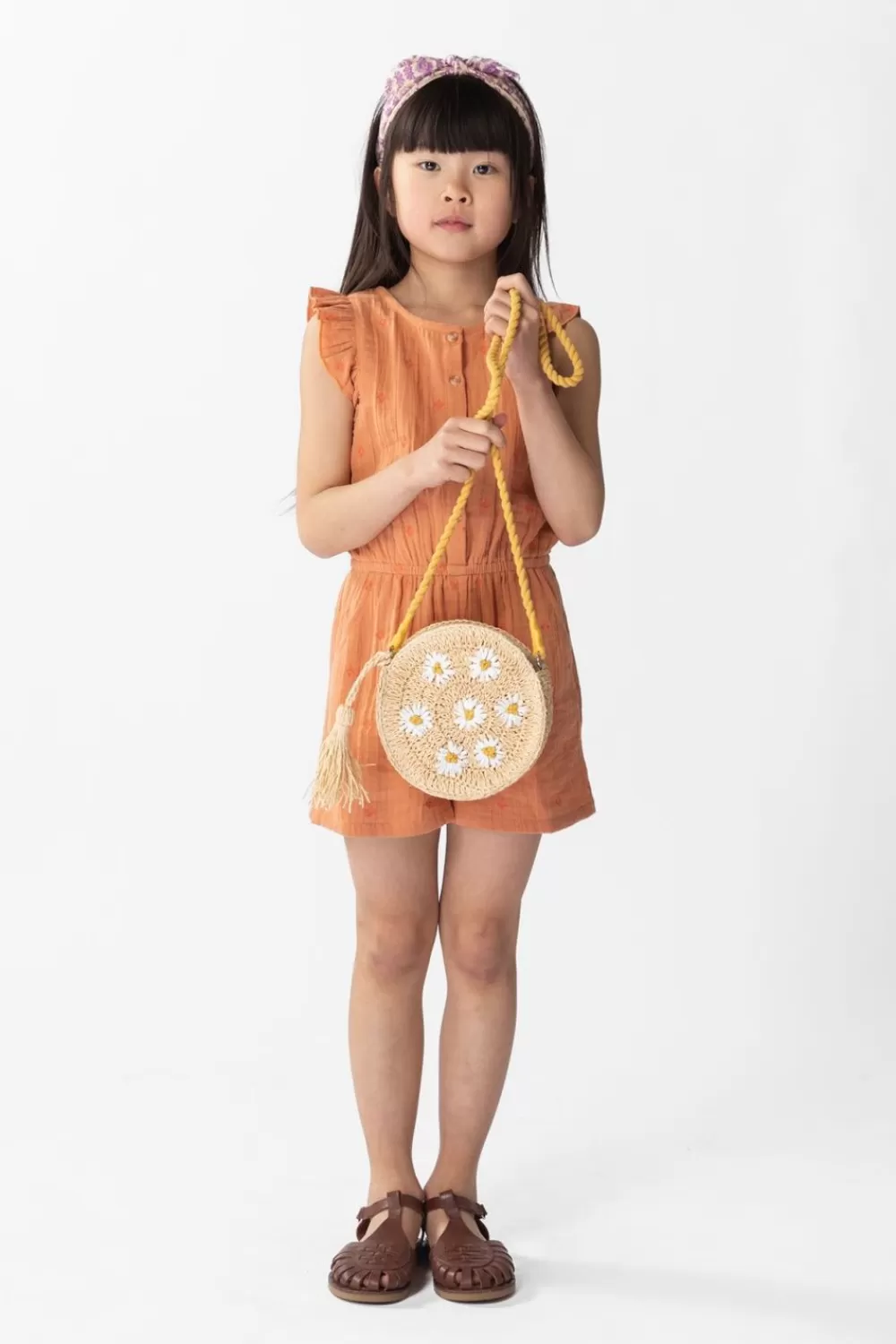 Kids Sissy-Boy Broeken>Oranje Jumpsuit Met Borduursel