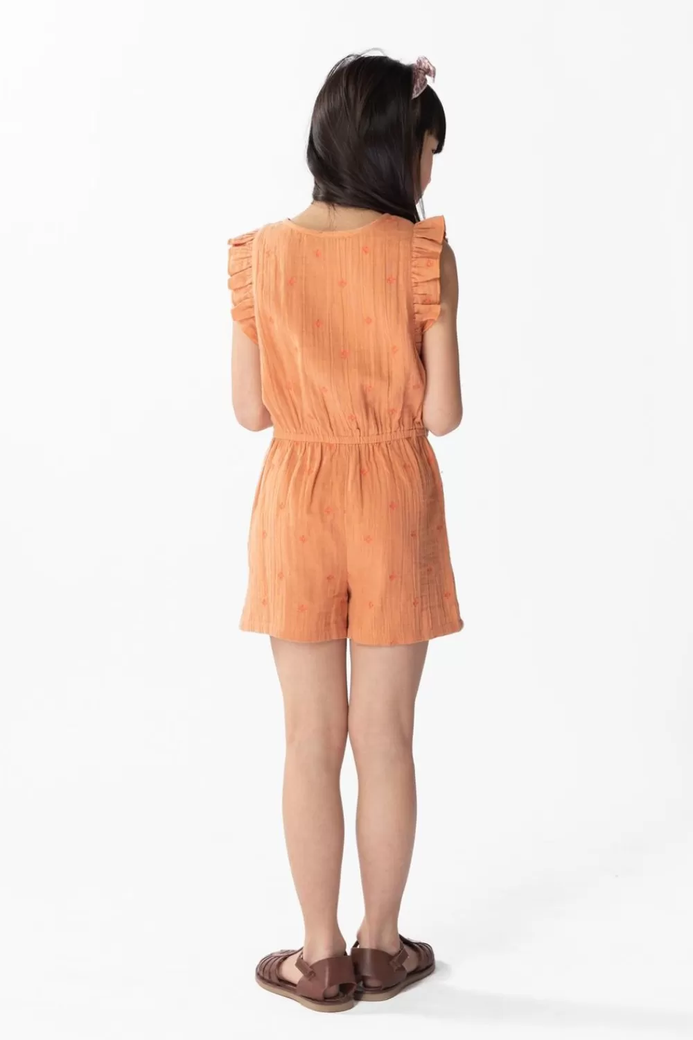 Kids Sissy-Boy Broeken>Oranje Jumpsuit Met Borduursel