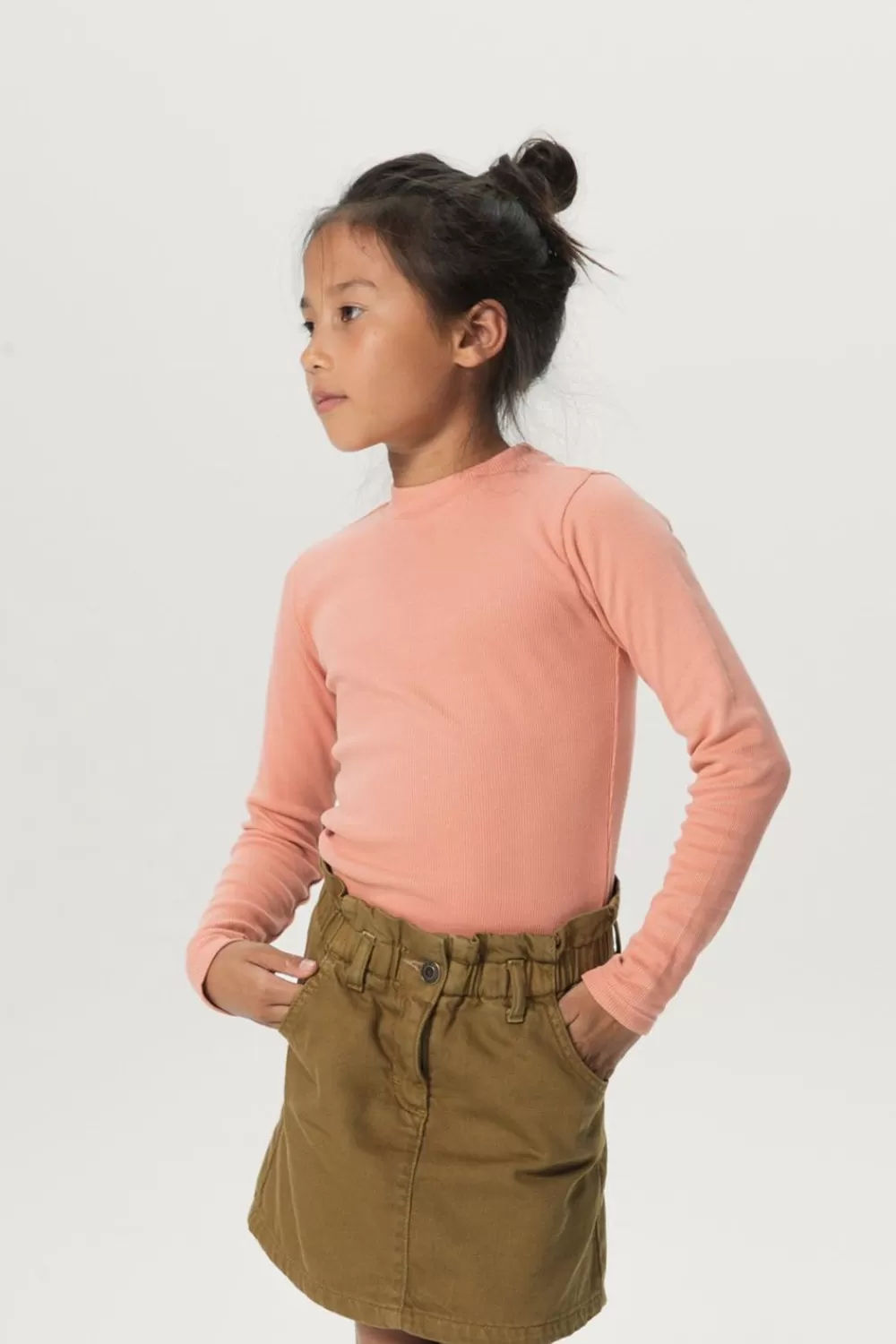 Kids Sissy-Boy T-Shirts En Tops>Oranje Rib T-Shirt
