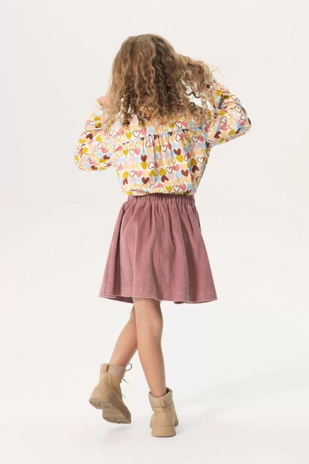 Kids Sissy-Boy Rokken>Oudroze Ribcord Rok