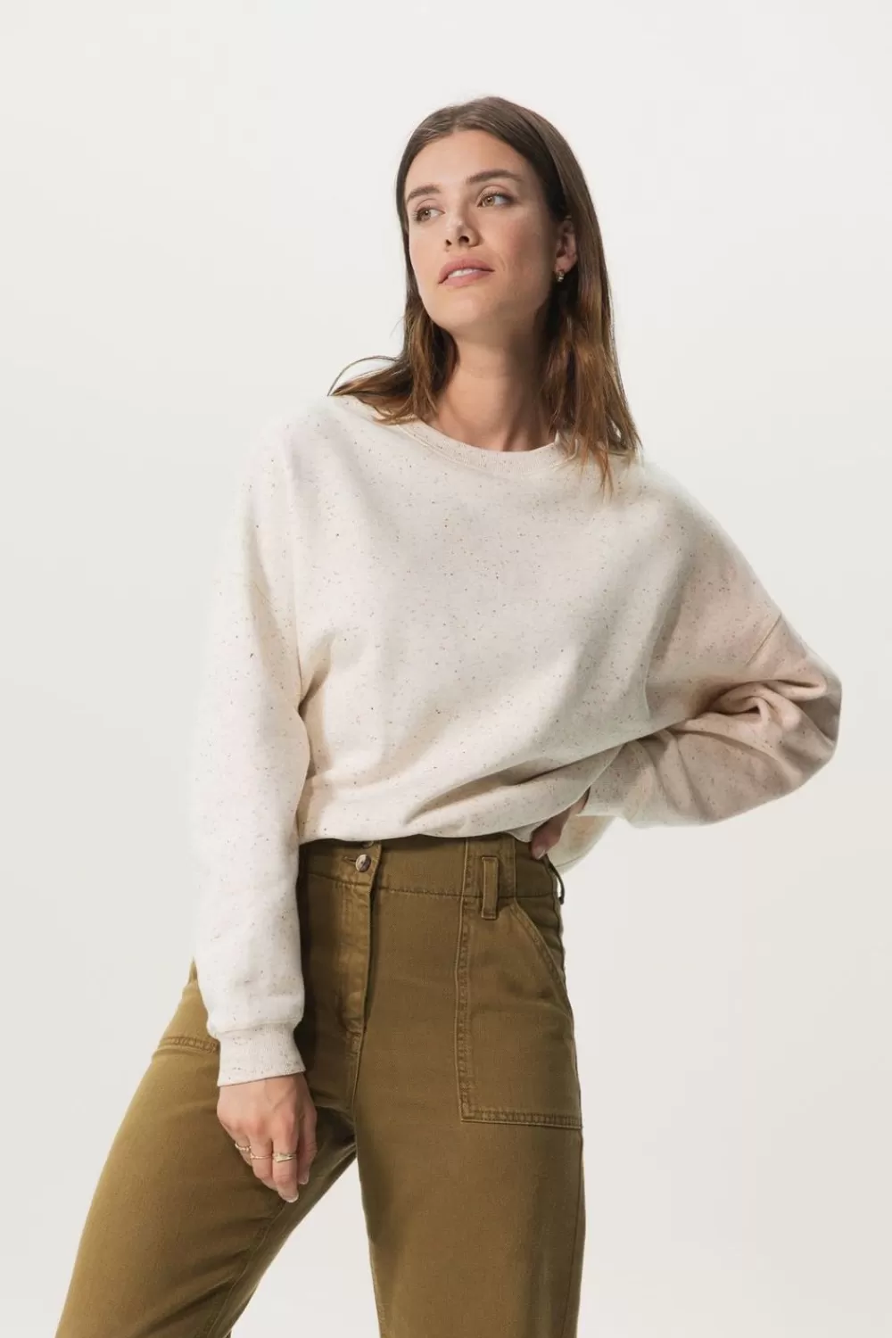 Dames Sissy-Boy Truien En Vesten>Oversized Sweatshirt Met Multicolour Melange Effect