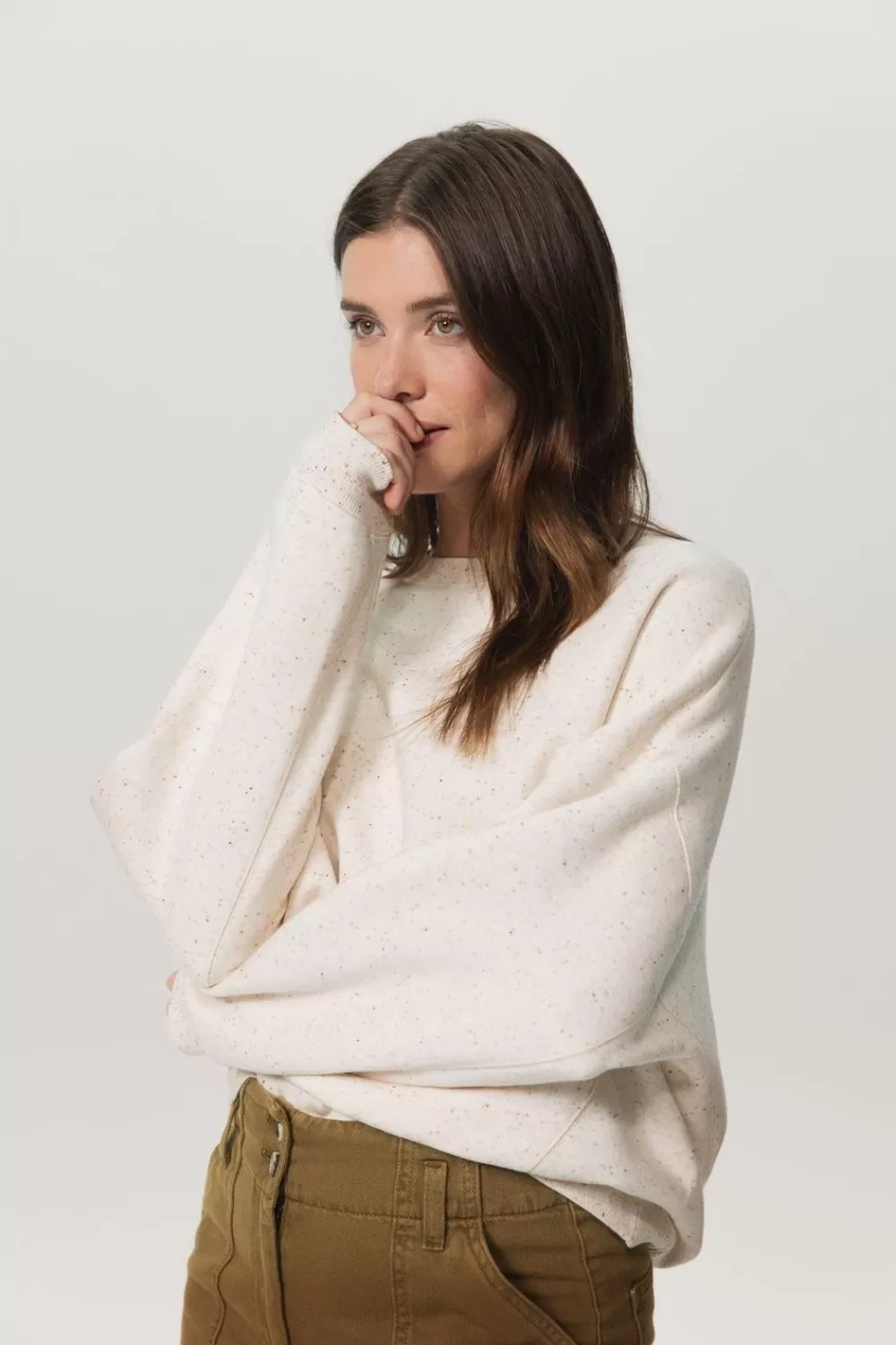 Dames Sissy-Boy Truien En Vesten>Oversized Sweatshirt Met Multicolour Melange Effect
